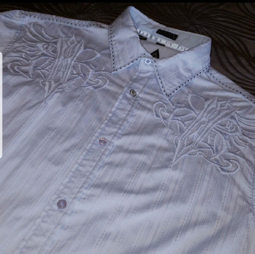 Men's Roar Blue Button-down Dress Shirt